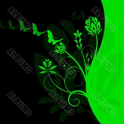 Colourful floral background