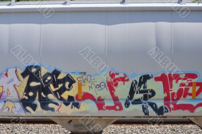 Freight Train Graffiti Box Car