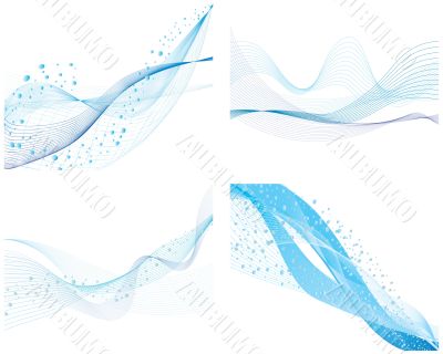 set of water background