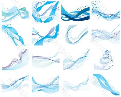 water backgrounds set