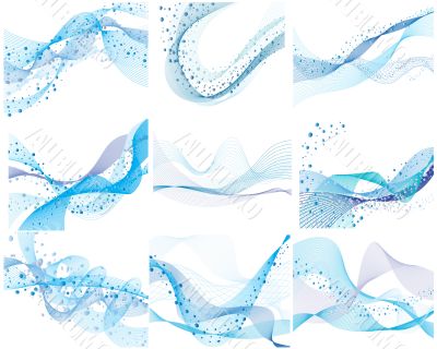 set of water background