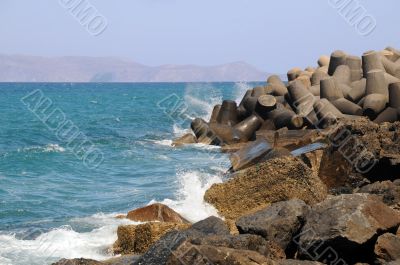 Breakwater in Greece
