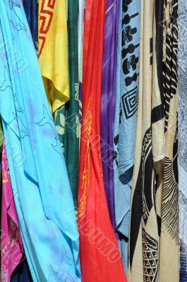 Closeup Bright Shawls