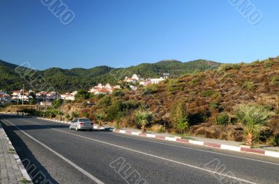 Highway in the Countryside in Turkey