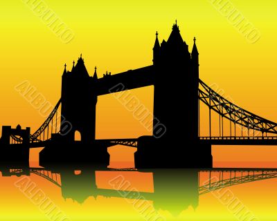 Silhouette Tower Bridge