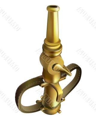 old brass fire hose