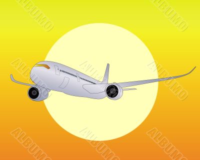 silver airplane