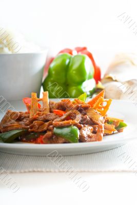 Chinese beef and vegetables