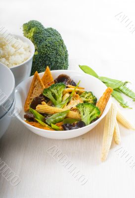 tofu beancurd and vegetables