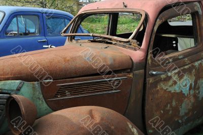 Old Cars in the Junkyard