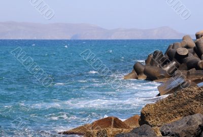 Seawall in the Port