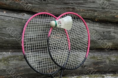 Badminton Rackets and Ball