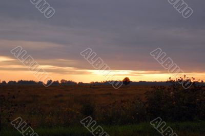 Sunset in Central Russia