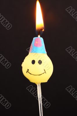 Smiley face candle