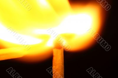 lighting a match