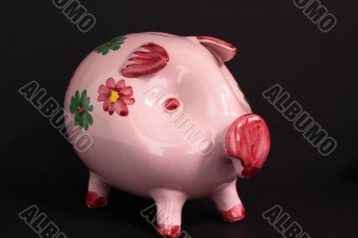 floral piggy bank