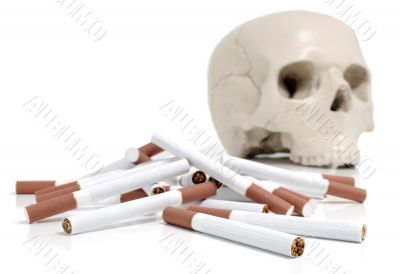 skull and cigarettes