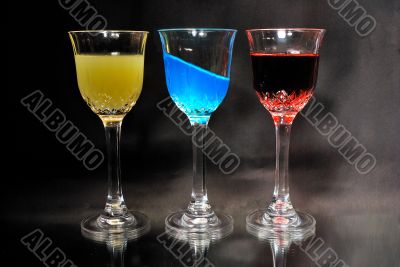 three glasses
