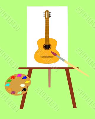 The Picture with music instrument.