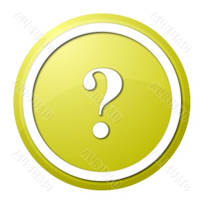 yellow question mark round button