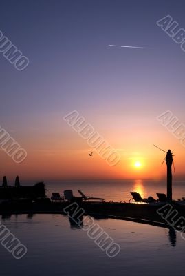 Sunrise on Island Crete in Greece