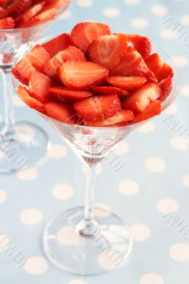 Strawberries in glasses