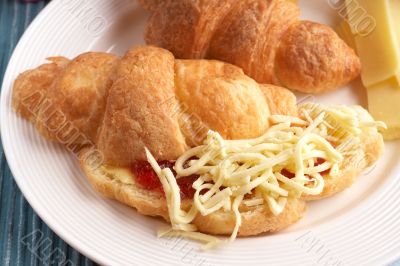 Croissant with cheese