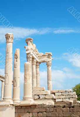 Trajan temple in Pergamon Turkey