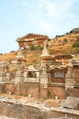 Fountain of Trajan in ancient city of Ephesus