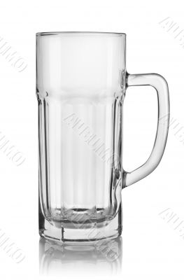 Empty beer glass isolated