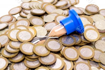Hourglass and Coins