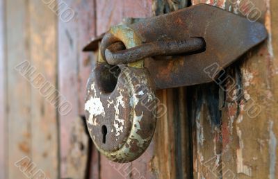 Old rusty lock