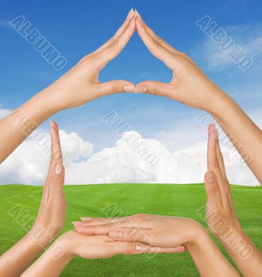 Conceptual home symbol