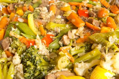 Beef and vegetable stir fry