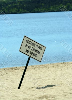No swimming sign