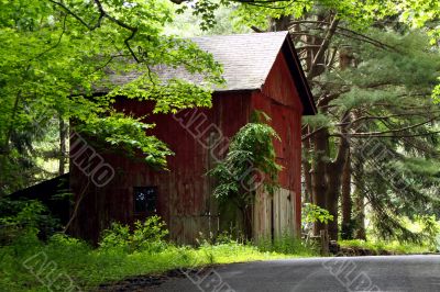 Red Barn near a road