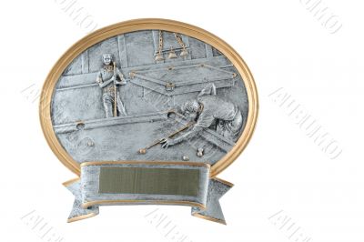 Billiards plaque