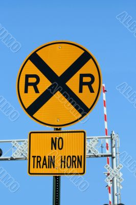Railroad crossing sign