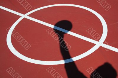 Shadow Basketball player jump ball
