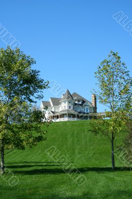 Beautiful house on a hill