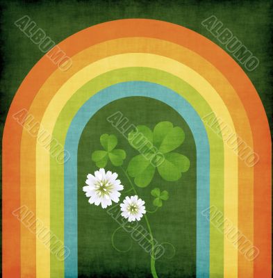 Grunge clover card
