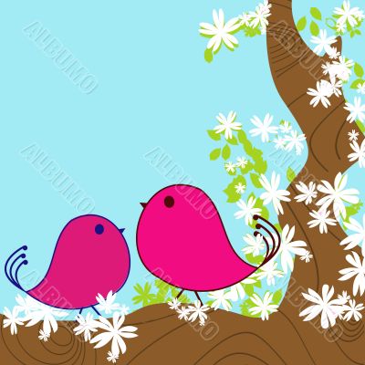 spring background card