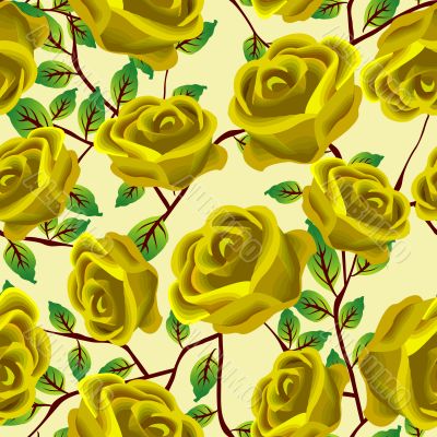 Yellow roses pattern