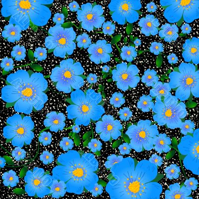 Blue floral background