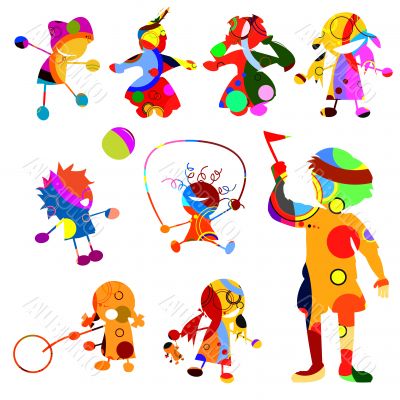 Chidren silhouettes 