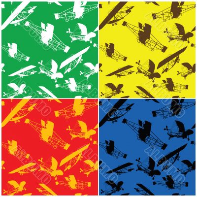 Collection of vintage planes patterns