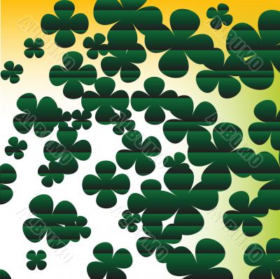Four leaves clover background