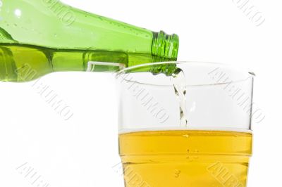 Pouring beer into a glass