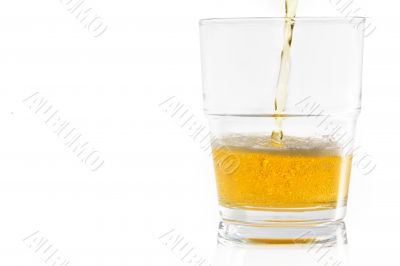 Pouring beer into a glass