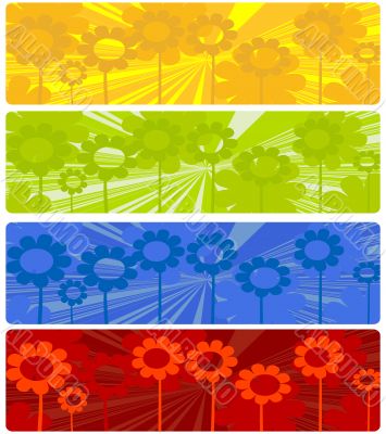 Four web banners
